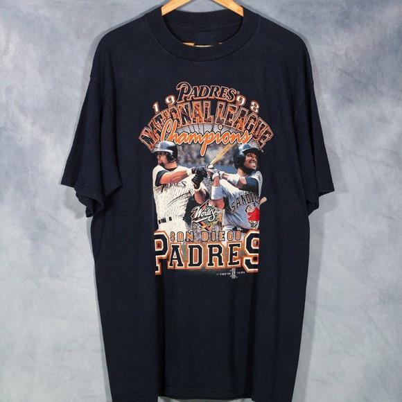 Tops - Retro 1998 San Diego Padres National League Champions Shirt  Friend Family